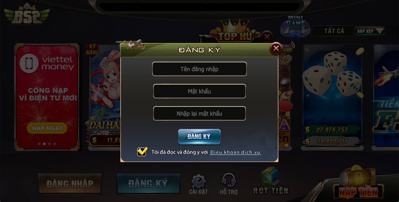 Hướng dẫn người chơi cách đăng ký B52 Club