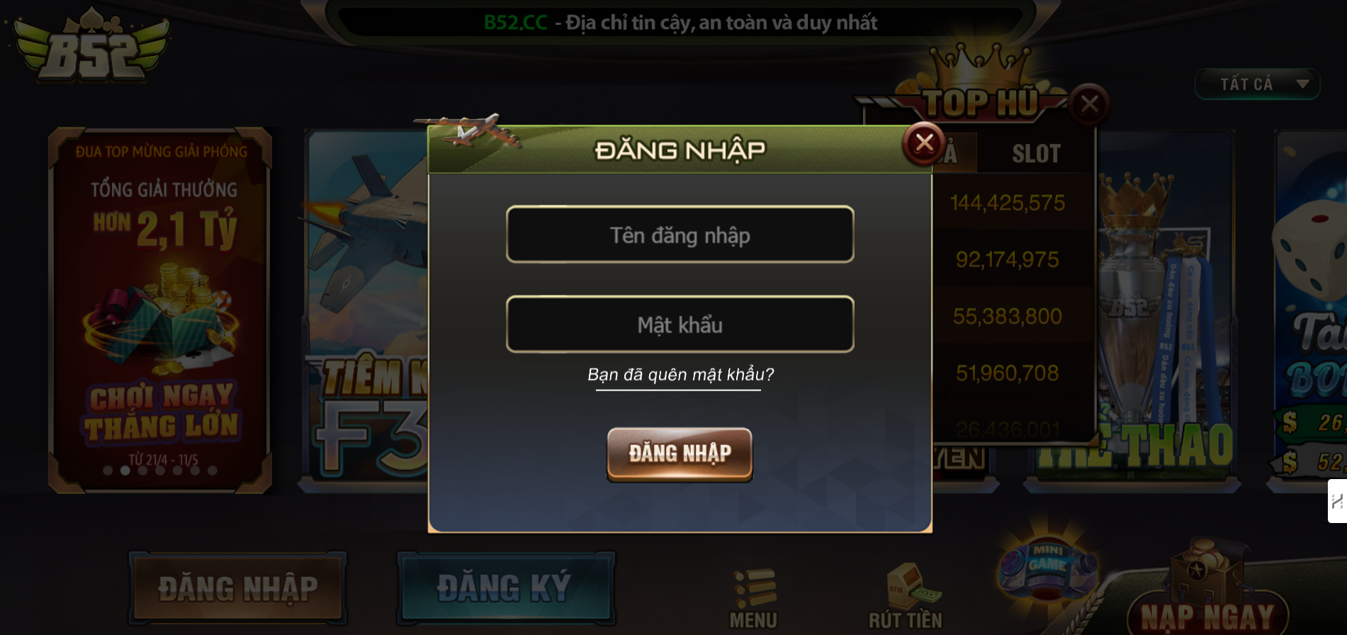 Cách đăng nhập B52 Club nhanh chóng