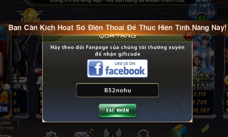 Cách nhận mã Giftcode B52 Club