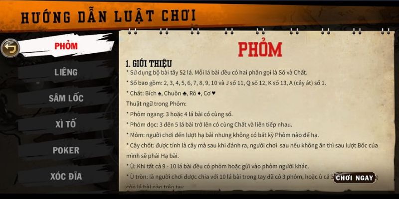 Tìm hiểu chi tiết cách chơi bài Phỏm B52 Club