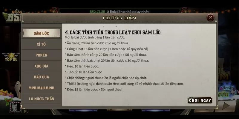 Sâm Lốc B52 Club